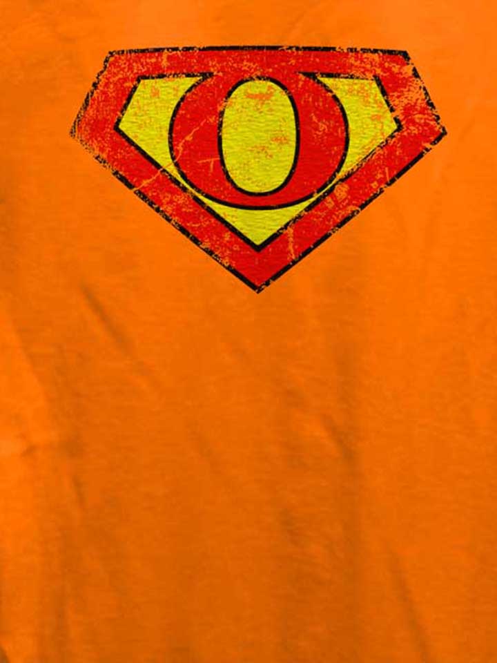 o-buchstabe-logo-vintage-damen-t-shirt orange 4