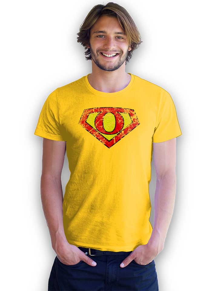 o-buchstabe-logo-vintage-t-shirt gelb 2