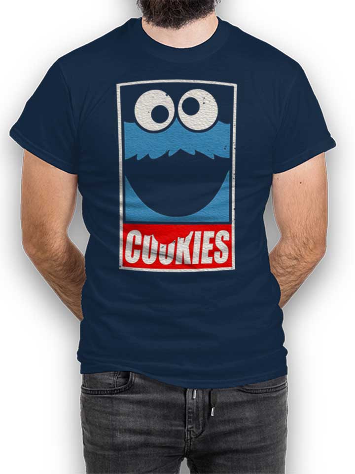 Obey Cookies T-Shirt dunkelblau L