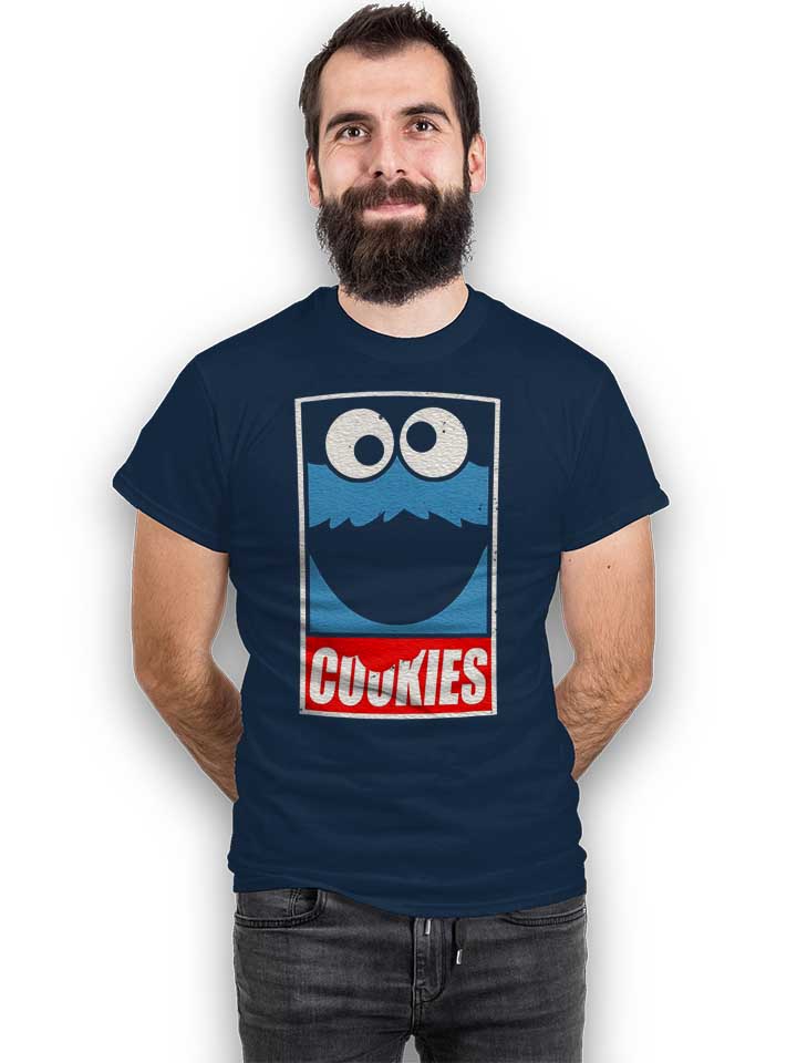 obey-cookies-t-shirt dunkelblau 2