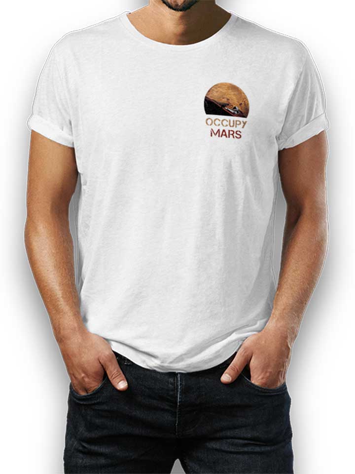 occupy-mars-space-car-chest-print-t-shirt weiss 1