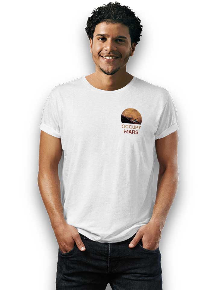 occupy-mars-space-car-chest-print-t-shirt weiss 2