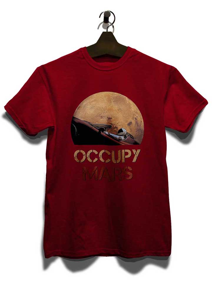 occupy-mars-space-car-t-shirt bordeaux 3