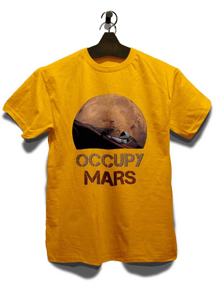 occupy-mars-space-car-t-shirt gelb 3