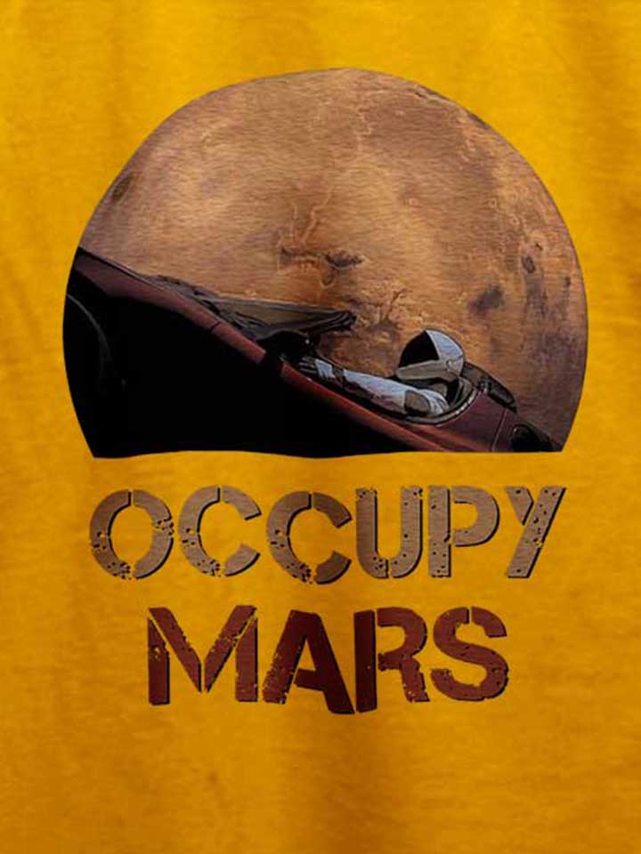 occupy-mars-space-car-t-shirt gelb 4