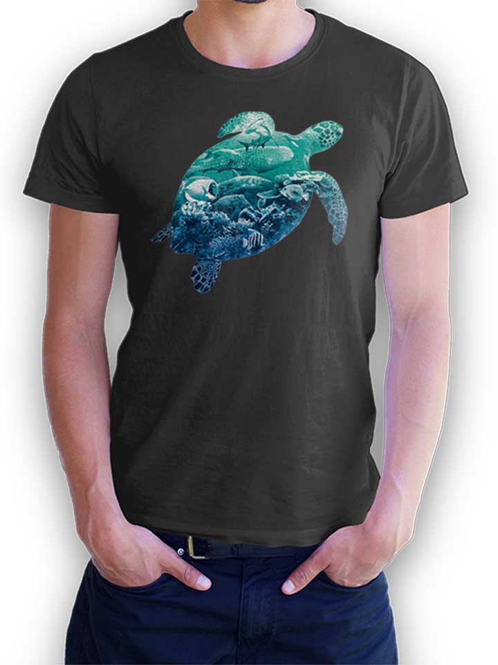 Ocean Turtle Camiseta gris-oscuro L