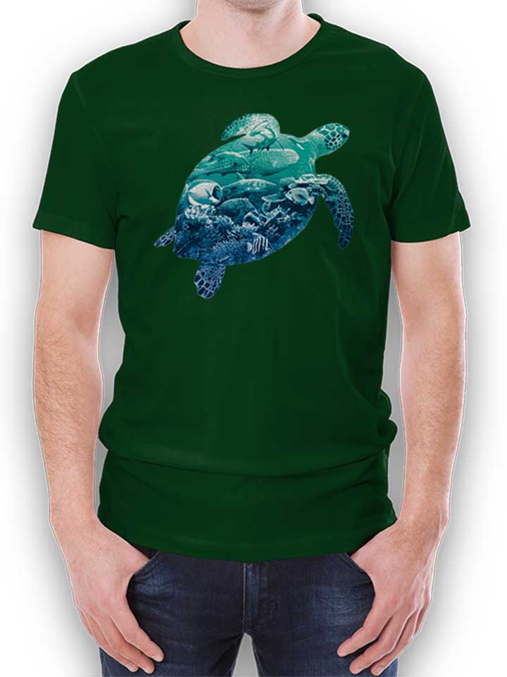 Ocean Turtle T-Shirt verde-scuro L