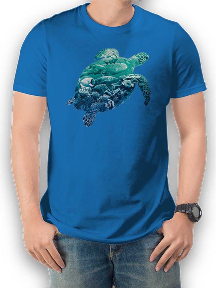 Ocean Turtle T-Shirt bleu-roi L