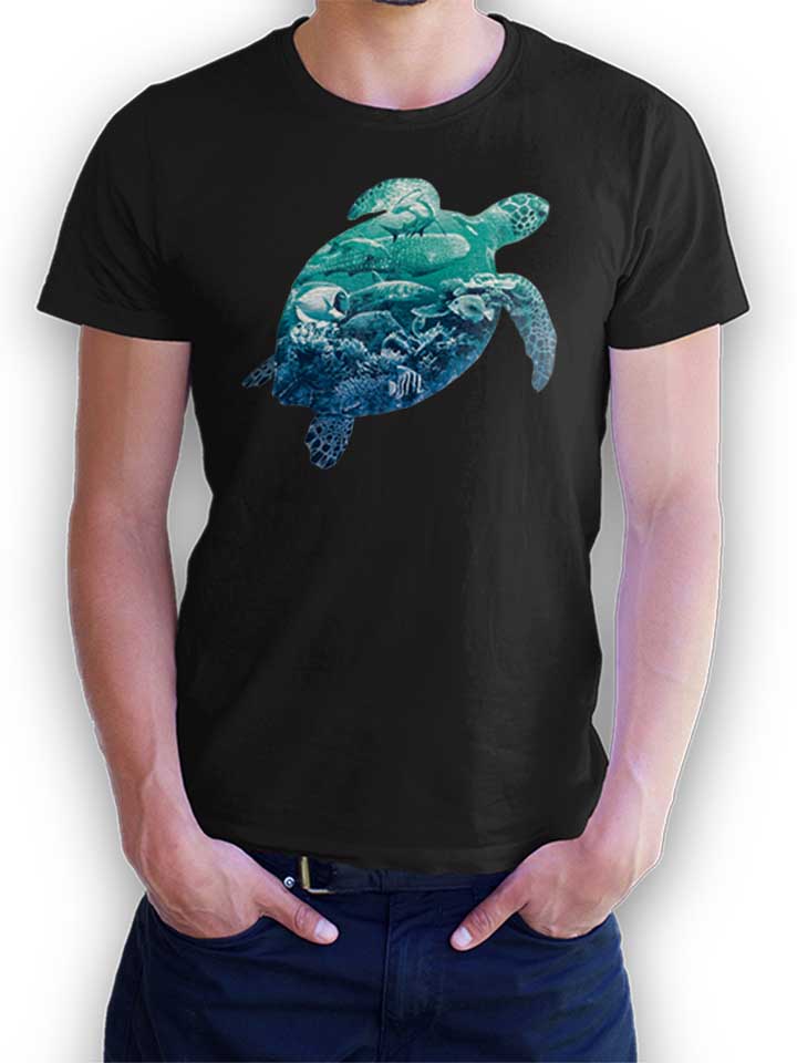 Ocean Turtle T-Shirt schwarz L