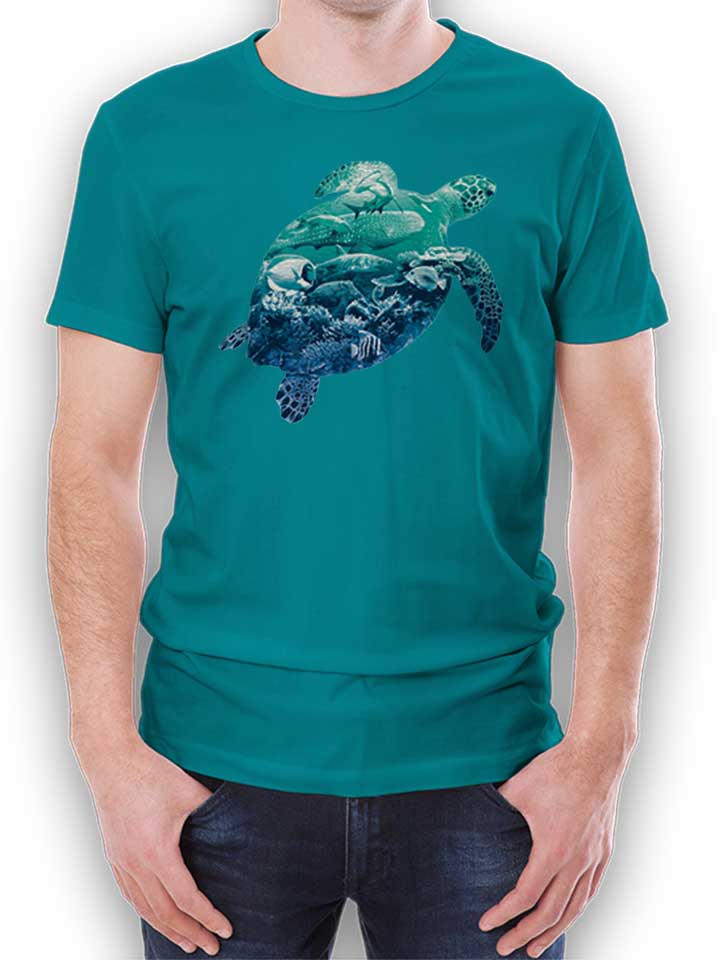 Ocean Turtle T-Shirt turquoise L