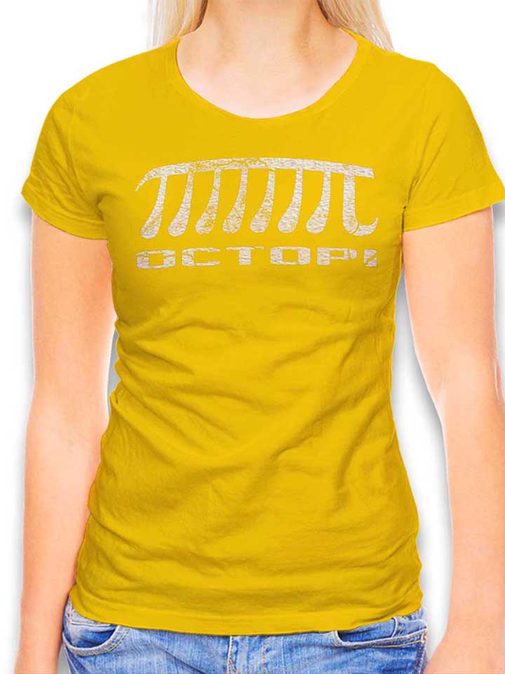 Octopi Vintage Damen T-Shirt gelb L