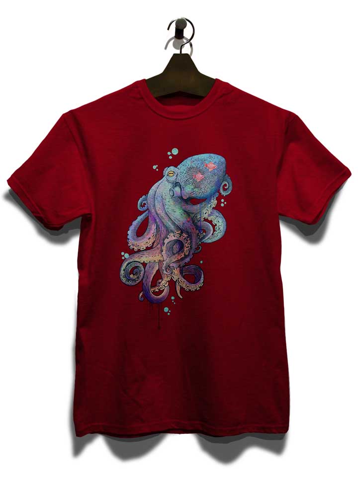 octopus-02-t-shirt bordeaux 3