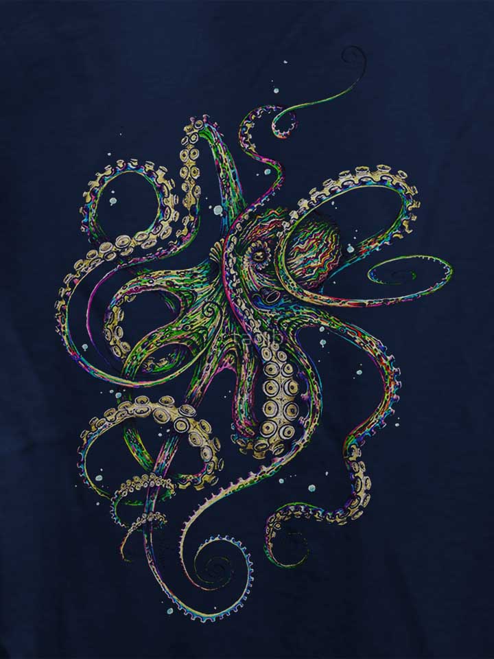 octopus-03-damen-t-shirt dunkelblau 4