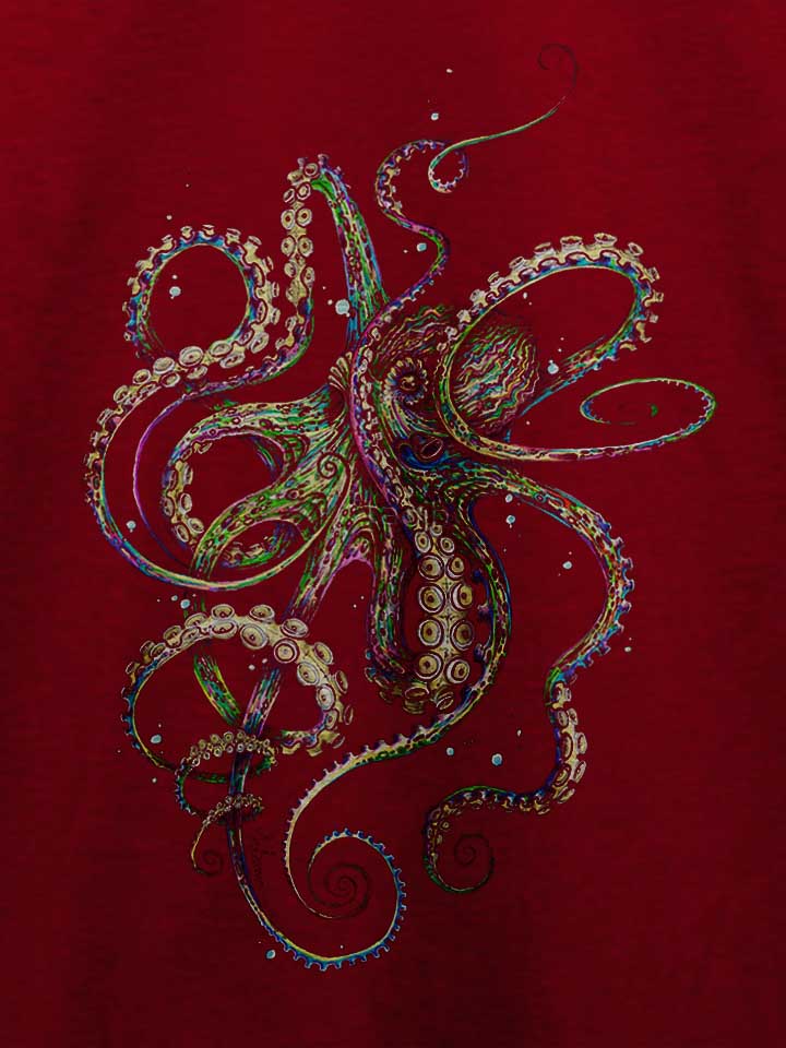 octopus-03-t-shirt bordeaux 4