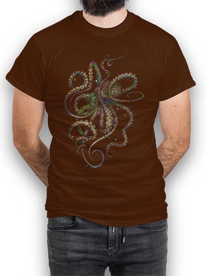 Octopus 03 Camiseta marrn L