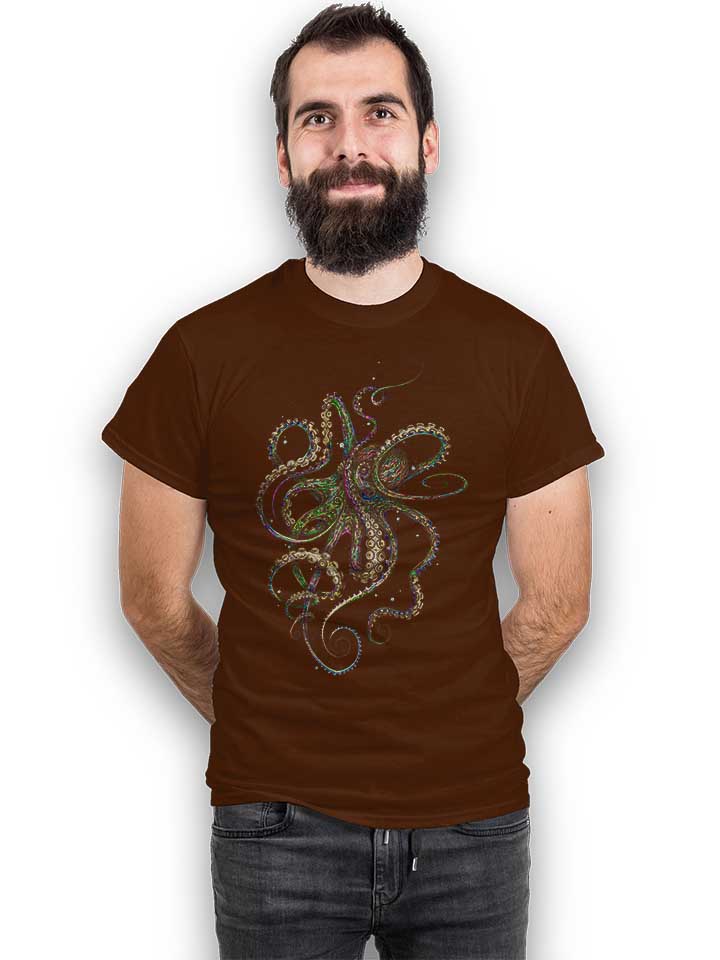octopus-03-t-shirt braun 2