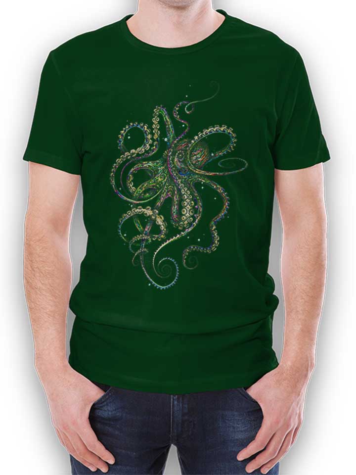 Octopus 03 T-Shirt vert-fonc L