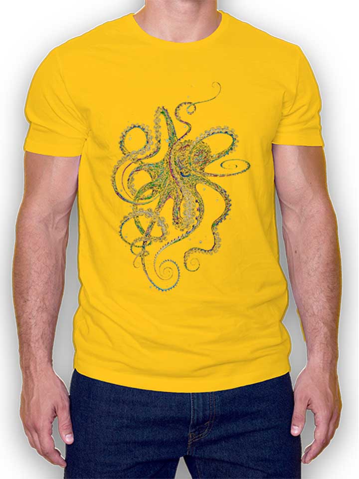 Octopus 03 T-Shirt gelb L