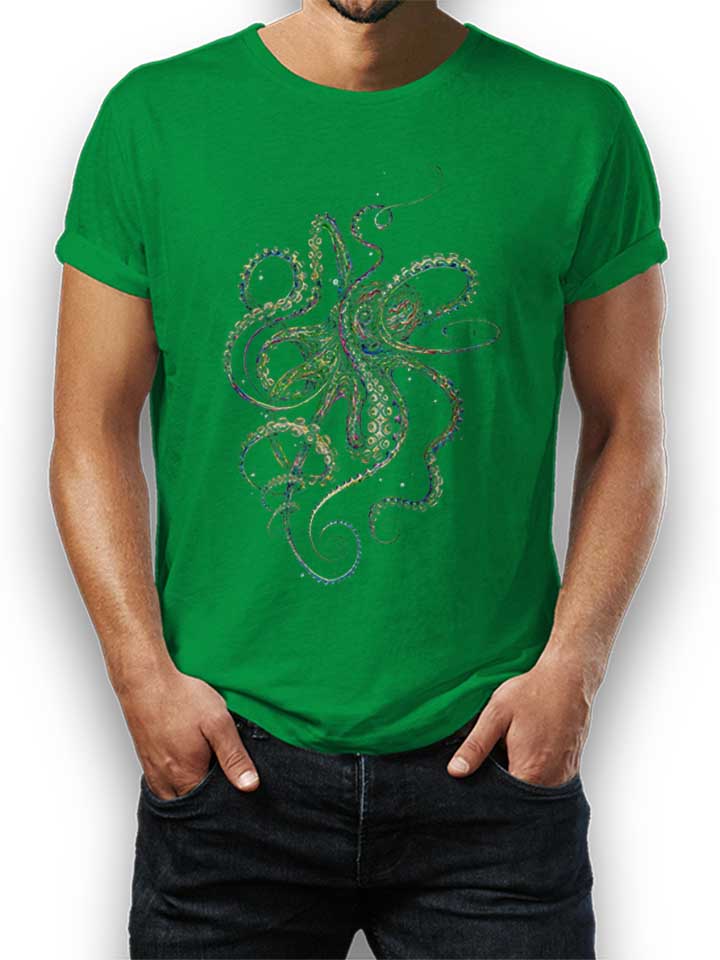 Octopus 03 T-Shirt vert L