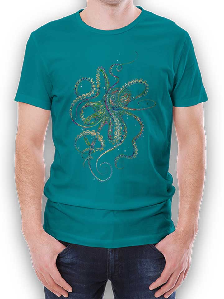 Octopus 03 T-Shirt tuerkis L