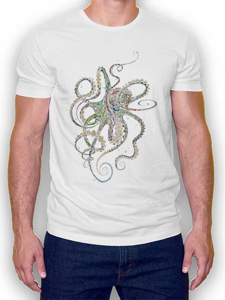 Octopus 03 Kinder T-Shirt weiss 110 / 116