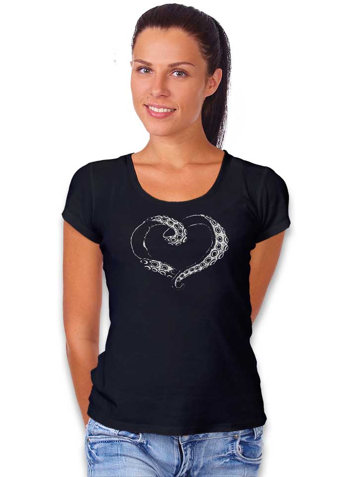 octopus-heart-damen-t-shirt schwarz 2