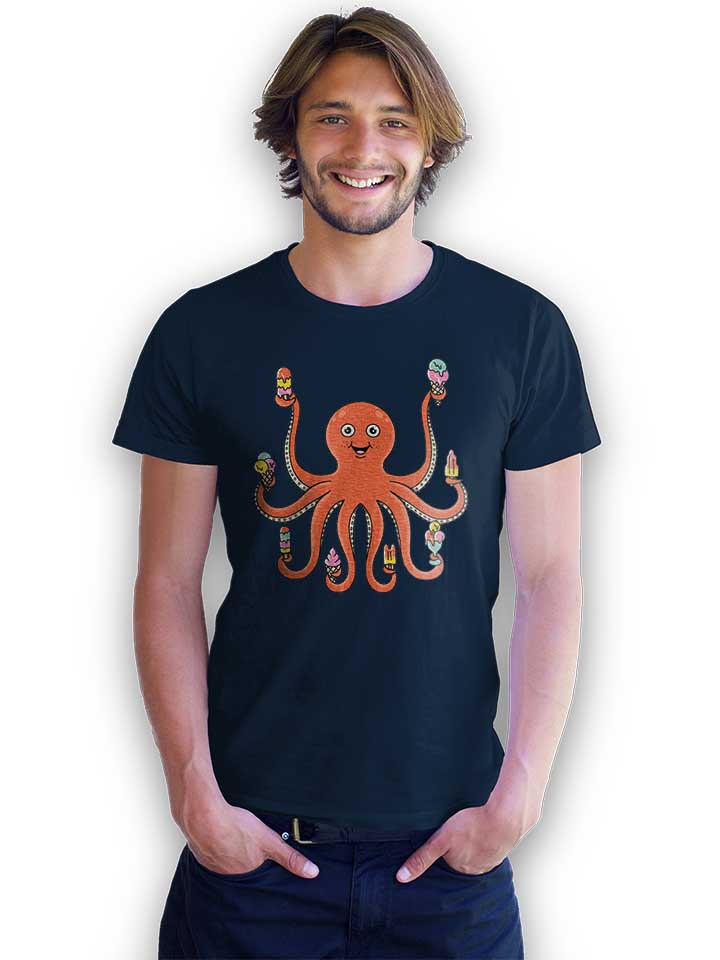 octopus-icecream-t-shirt dunkelblau 2
