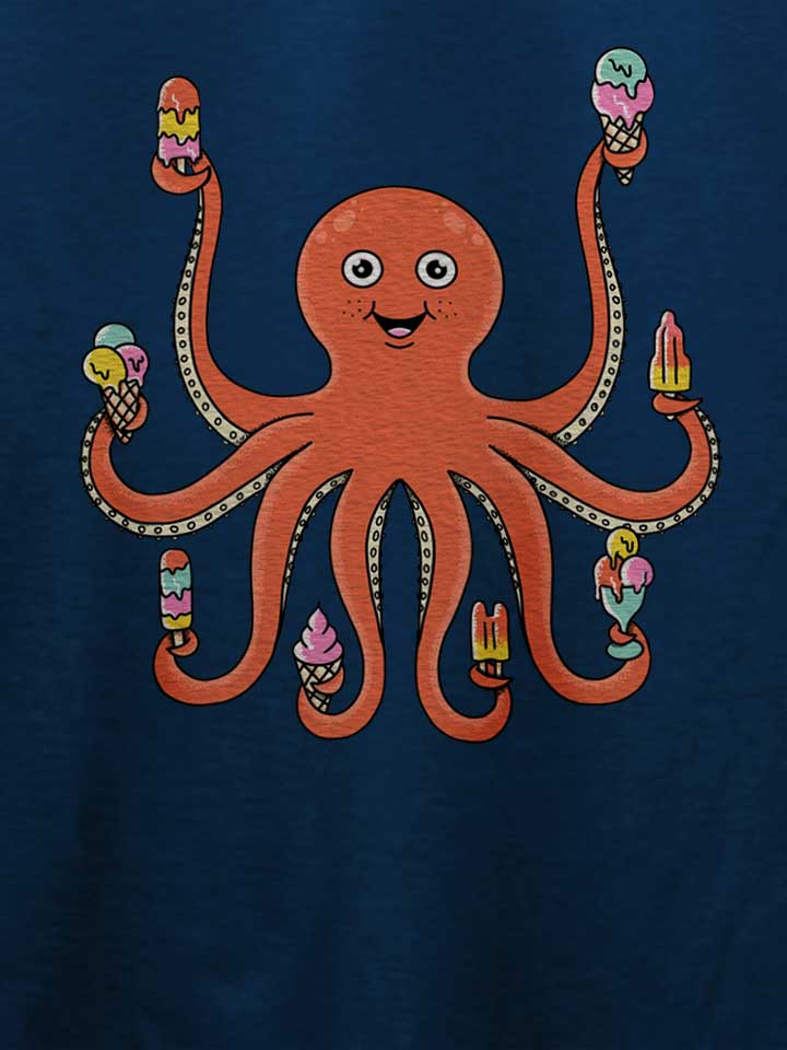 octopus-icecream-t-shirt dunkelblau 4
