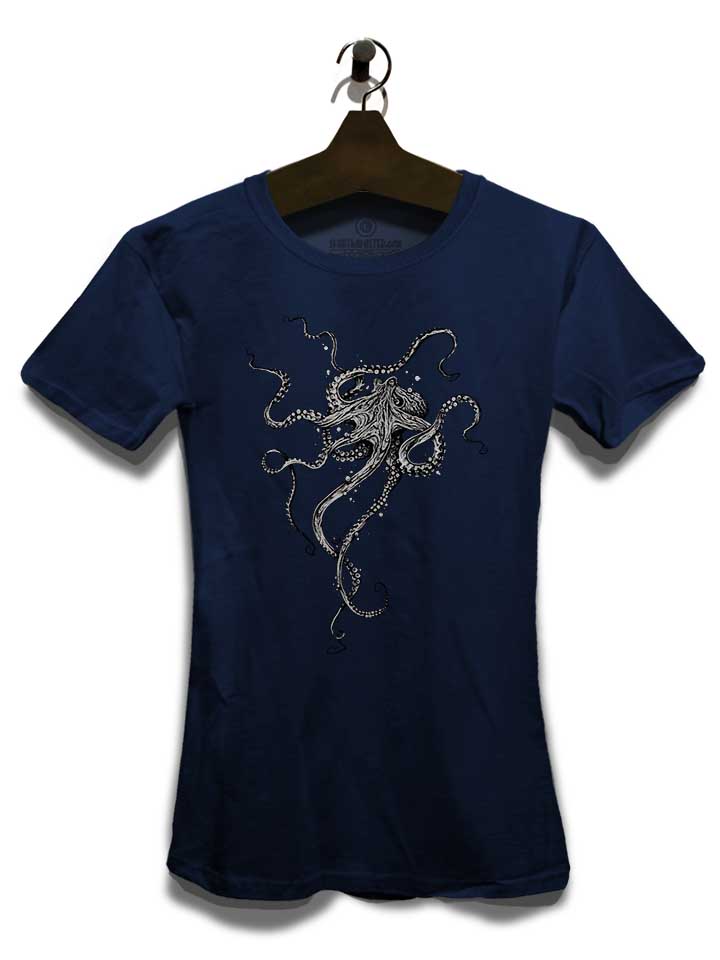 octopus-damen-t-shirt dunkelblau 3