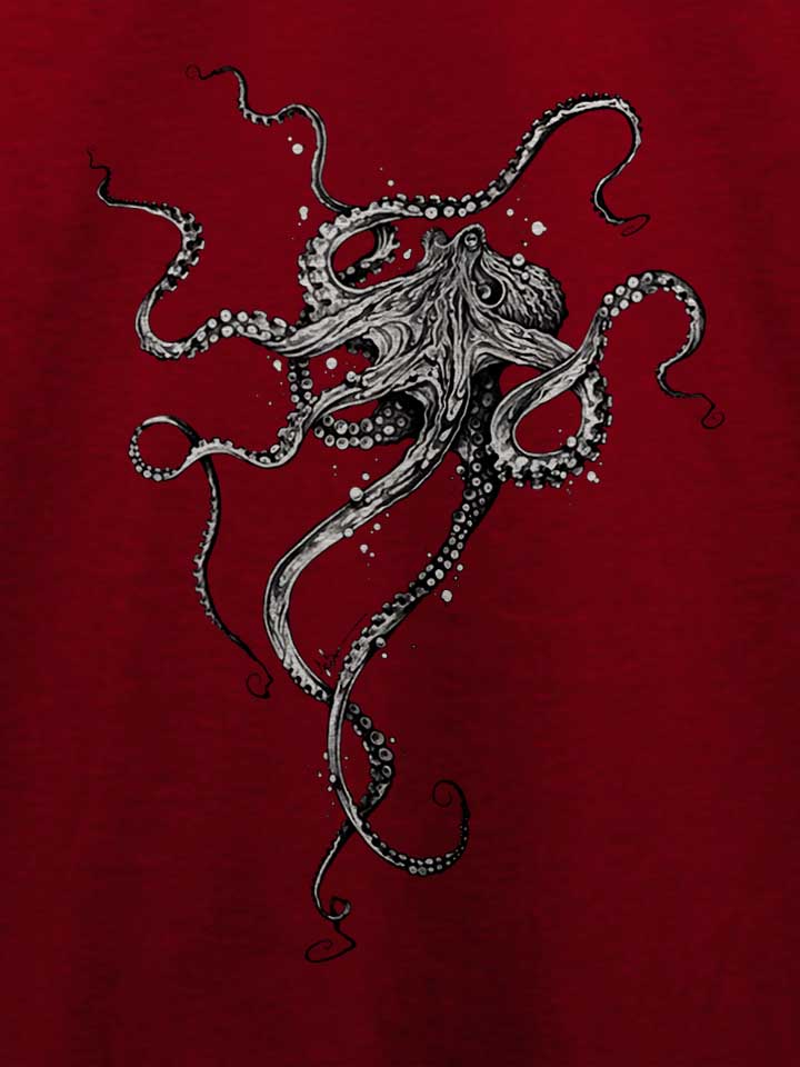 octopus-t-shirt bordeaux 4