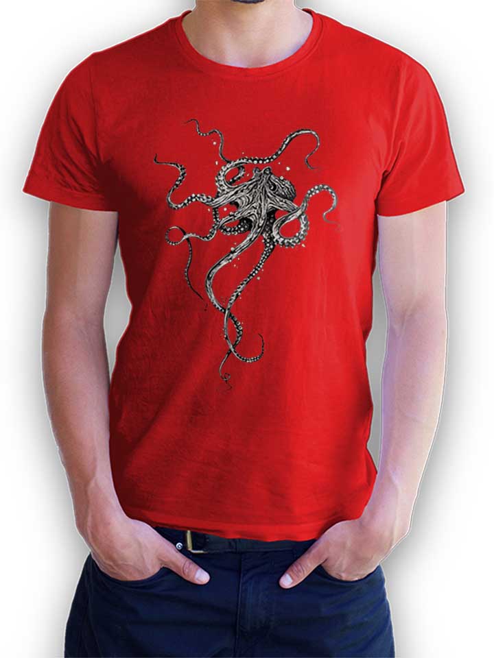 Octopus Kinder T-Shirt rot 110 / 116