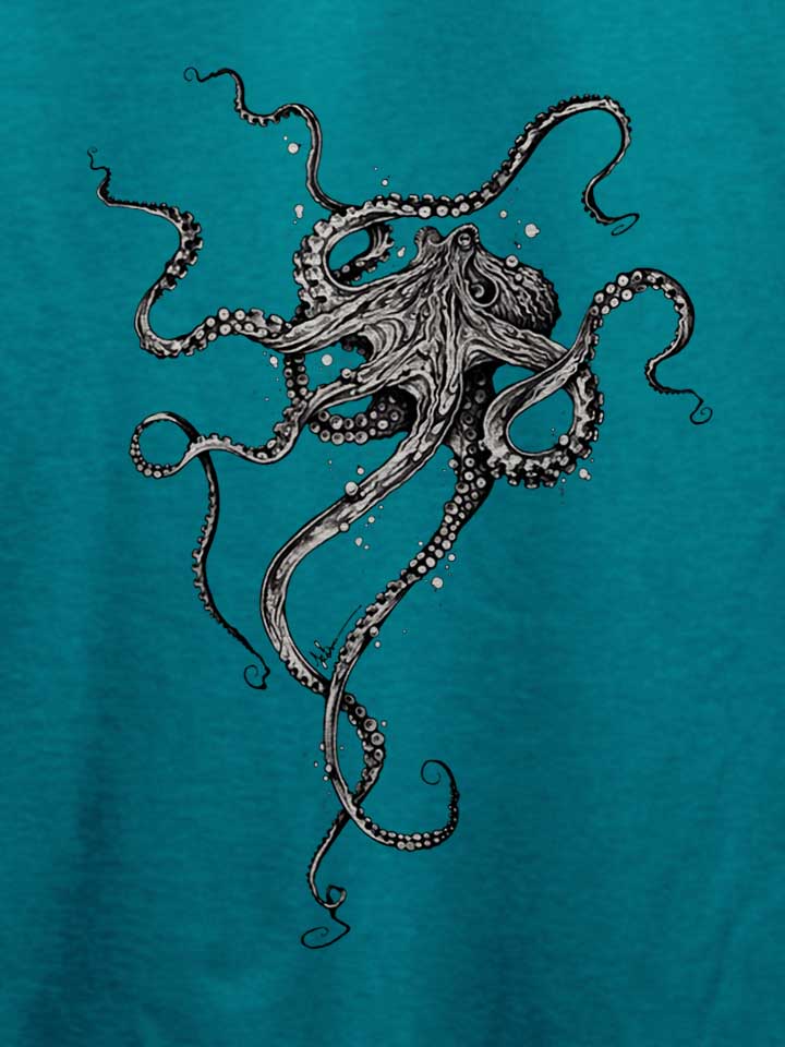 octopus-t-shirt tuerkis 4
