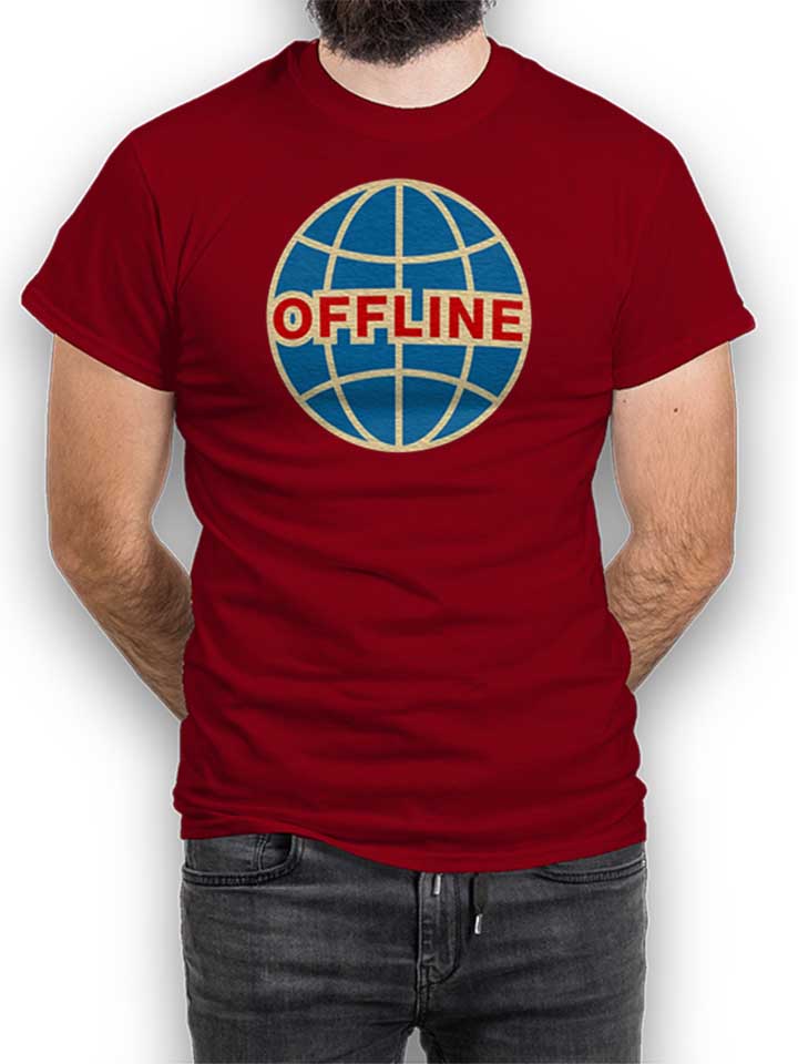 offline-globe-t-shirt bordeaux 1