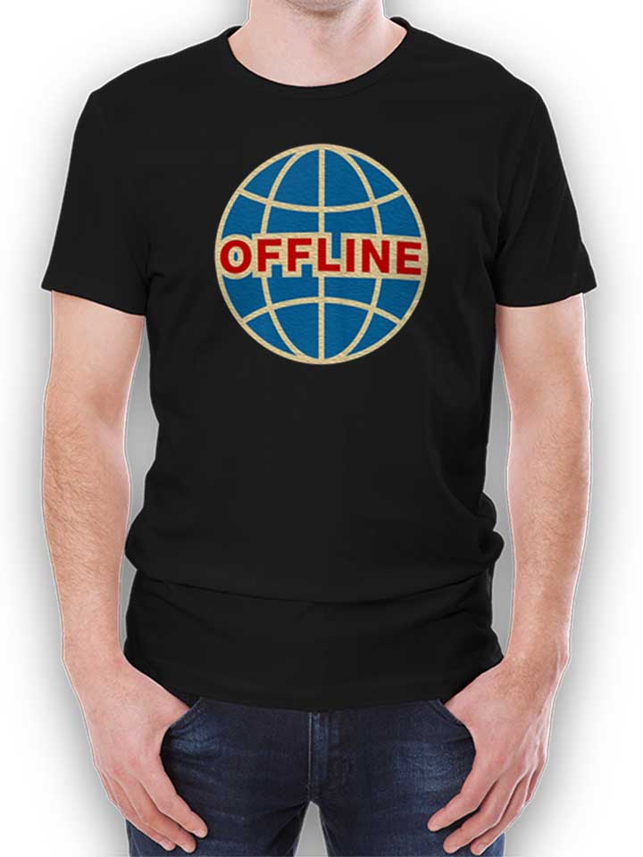 Offline Globe T-Shirt schwarz L