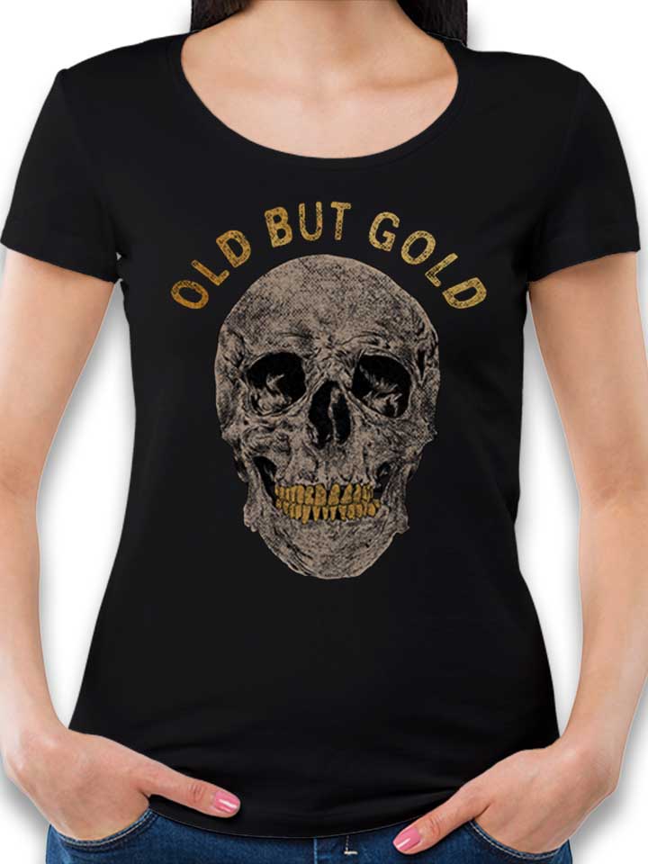 Old But Gold Skull Damen T-Shirt schwarz L