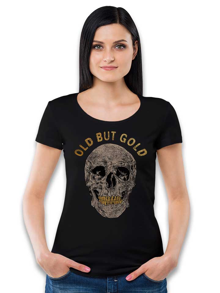 old-but-gold-skull-damen-t-shirt schwarz 2