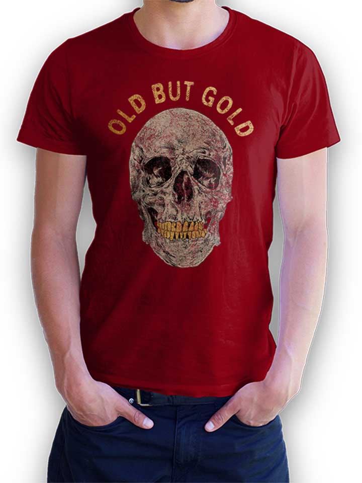 Old But Gold Skull T-Shirt bordeaux L