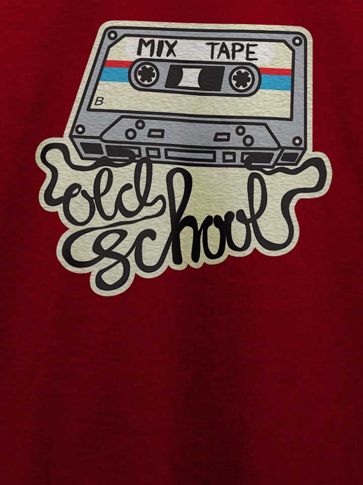 old-school-mixtape-t-shirt bordeaux 4
