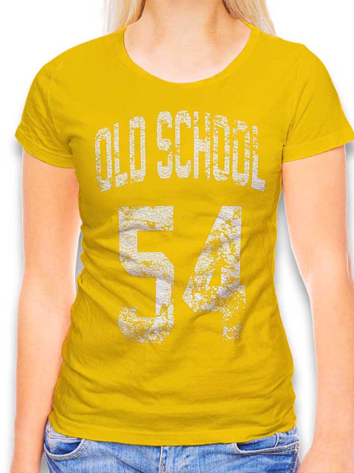 Oldschool 1954 Camiseta Mujer amarillo L