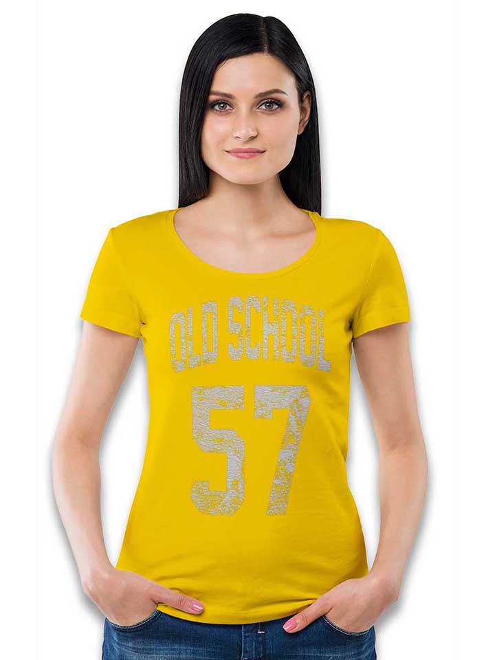 oldschool-1957-damen-t-shirt gelb 2