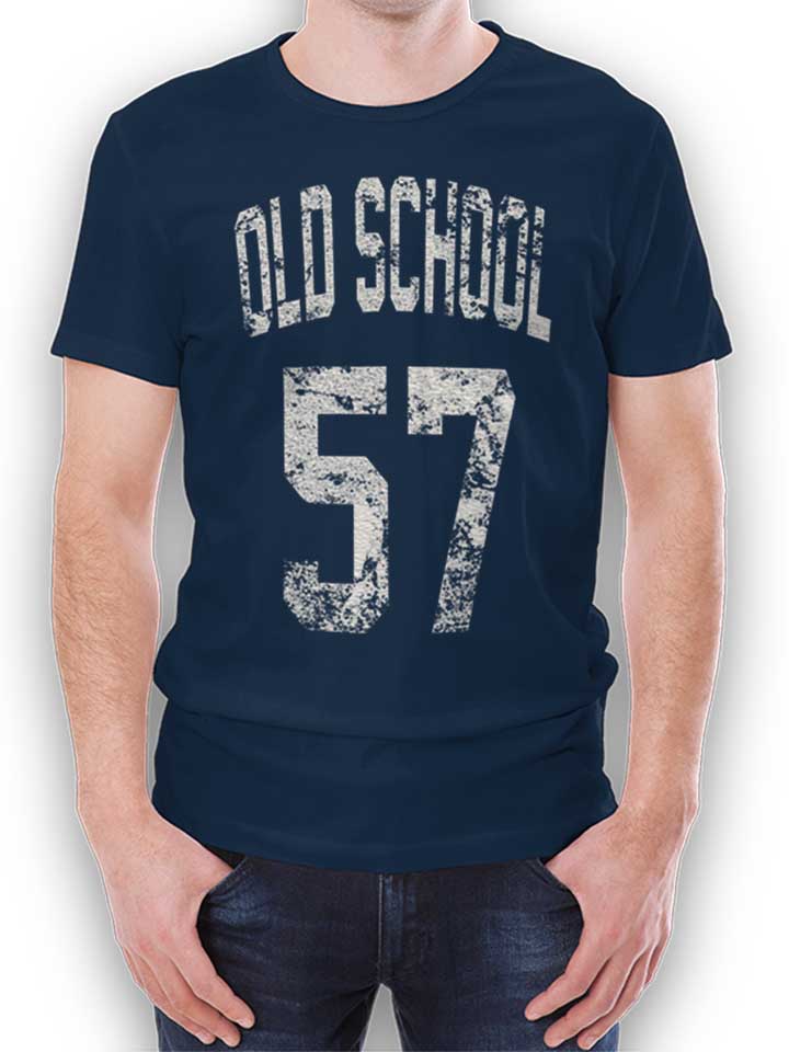 Oldschool 1957 T-Shirt dunkelblau L