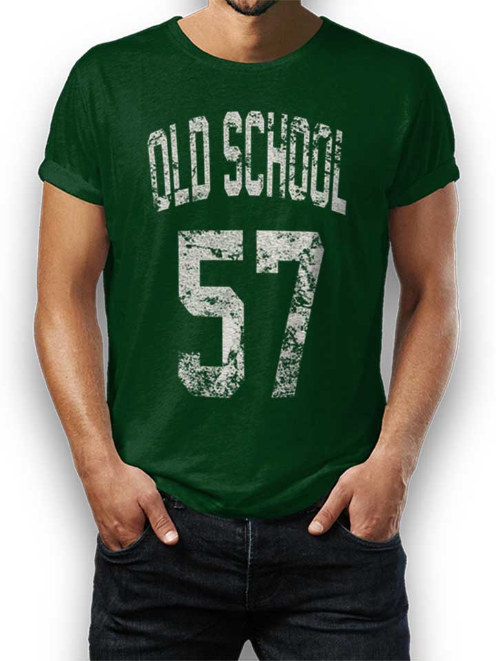 oldschool-1957-t-shirt dunkelgruen 1