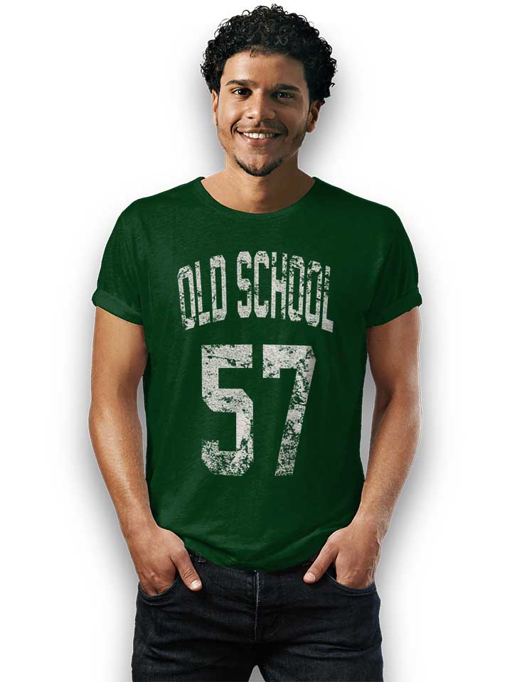 oldschool-1957-t-shirt dunkelgruen 2