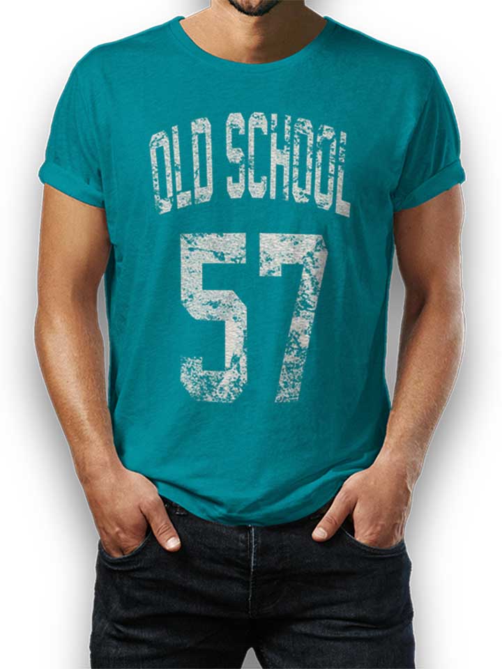 oldschool-1957-t-shirt tuerkis 1