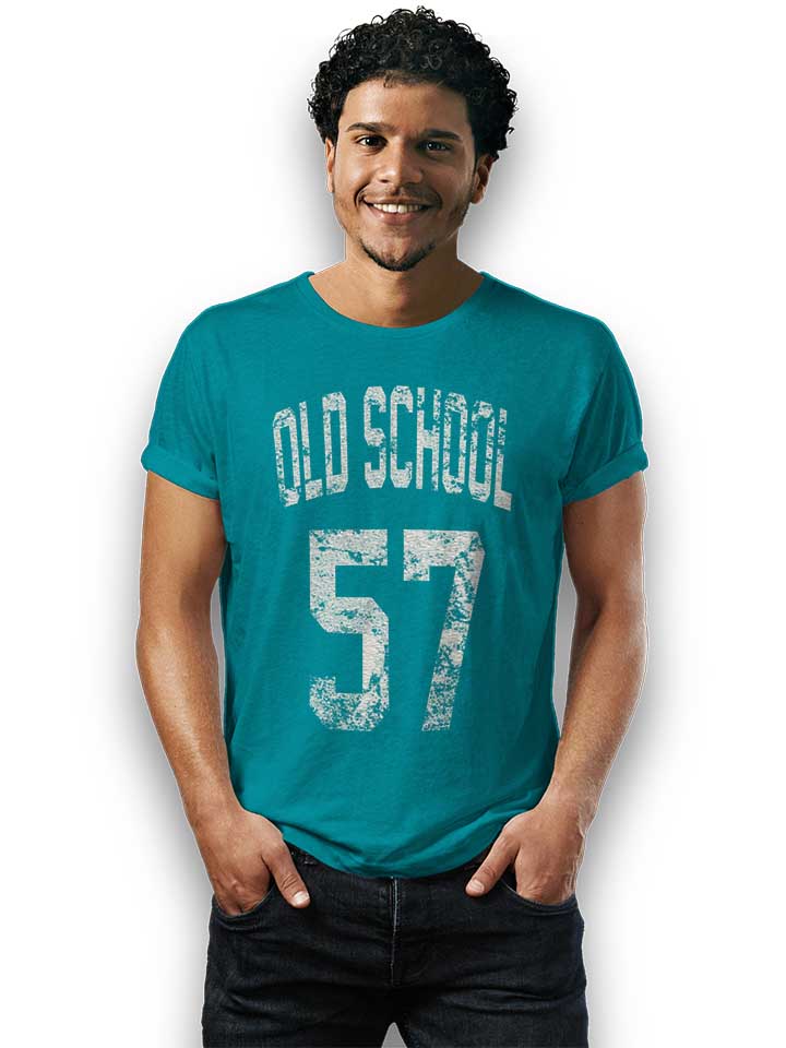 oldschool-1957-t-shirt tuerkis 2
