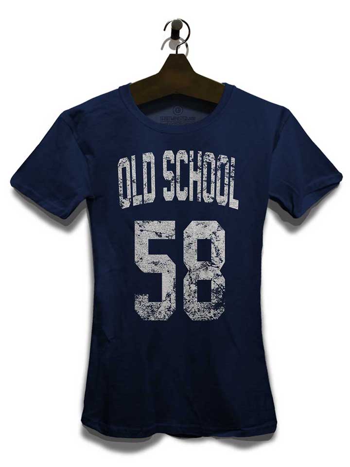 oldschool-1958-damen-t-shirt dunkelblau 3