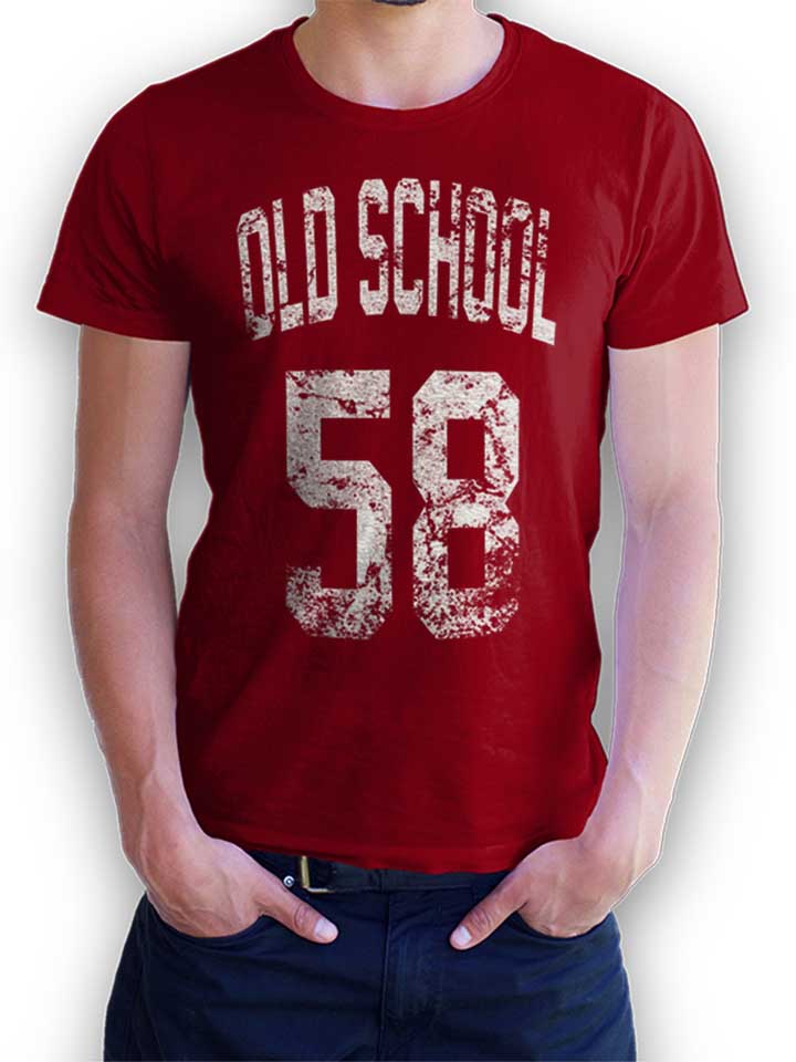 Oldschool 1958 T-Shirt bordeaux L
