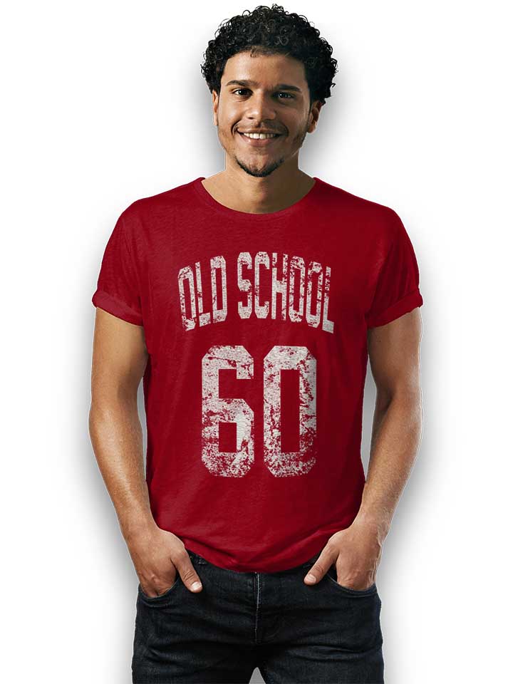 oldschool-1960-t-shirt bordeaux 2