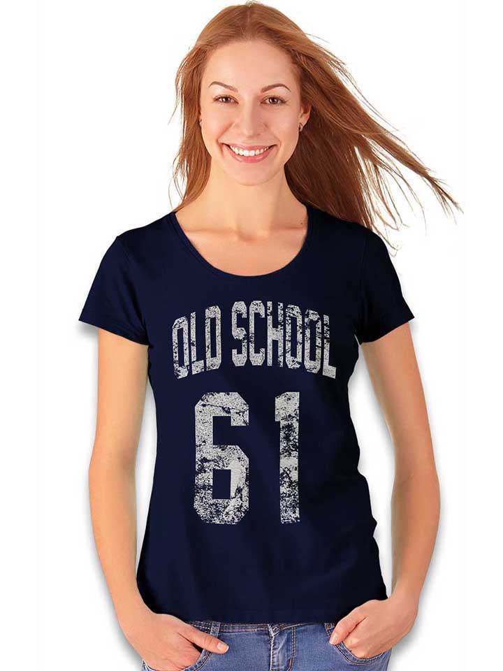 oldschool-1961-damen-t-shirt dunkelblau 2