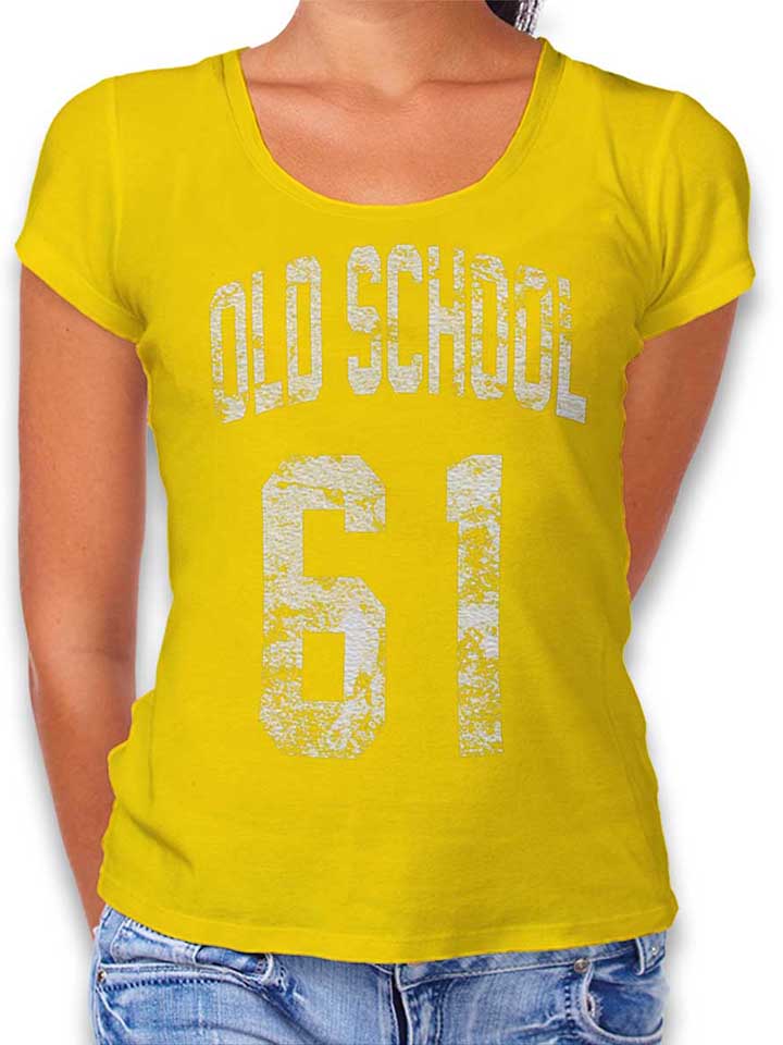Oldschool 1961 Camiseta Mujer amarillo L